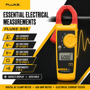 Testeur électrique numérique AC compact 303, outil de mesure de courant, garantie 1 an, 600V - Product Image 4