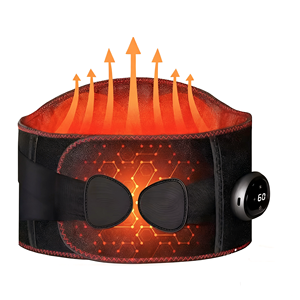 <span class=keywords><strong>Ceinture</strong></span> <span class=keywords><strong>chauffante</strong></span> électrique sans fil avec massage par vibration pour le confort assis et le soulagement des douleurs lombaires - Product Image 1