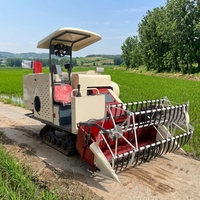 Moissonneuse-batteuse automatique à moteur diesel pour le blé, le riz, le soja, le maïs, la pomme de terre et la coupe de la paille - Mini-moissonneuse