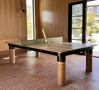 Mesa de Ping-Pong Minimalista Italiana de Alta Gama, Diseño Creativo para Espacios Recreativos de Villas de Lujo