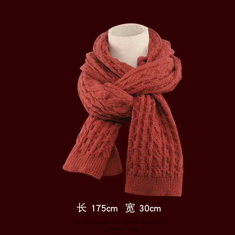 Écharpe de cerf rouge tricotée pour femmes, cadeau de noël, polyvalente, automne, hiver, chaud, écharpe de cou allongée ins pour étudiantes, 2023