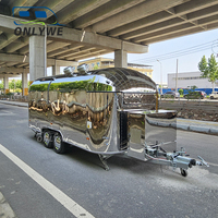 ONLYWE Camion de restauration mobile en acier inoxydable, économique, très demandé, personnalisable, pour la vente de nourriture en déplacement