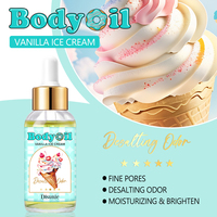 Huile pour le corps à la crème glacée à la vanille parfum longue durée peau lisse d'amande huile corporelle pure éclaircissante et nourrissante pour les soins de la peau