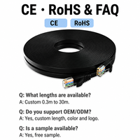 Câble Ethernet plat Cat6 compact CCA UTP RJ45 pour PC de jeu, Smart TV et réseau haute vitesse