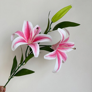 Flor de Lirio Artificial, Decoración para el Hogar, Adornos para Mesa de Comedor, Accesorios Florales para Fotografía de Bodas - Product Image 6