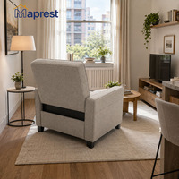 Fauteuil-lit convertible compact, canapé-lit escamotable, chaise-lit individuelle pour chambre à coucher, petit appartement, mobilier de maison