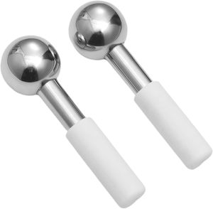 360° Rotating Cryo Massage Ball Set Stainless Steel Anti-Aging Ice Globes Facial Skin <b>Roller</b> Tools <b>Jade</b> <b>Roller</b> - Product Image 1