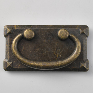 Jingmao Chinese Style Rectangle Zinc Alloy Drawer Handle Bronze <b>Black</b> 64mm Hole Spacing Durable Furniture Hardware - Product Image 4