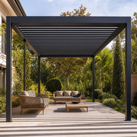 Pergola bioclimatique en aluminium Jiake pour extérieur avec toit à lames motorisées réglables pour jardin, patio, CE SGS OEM