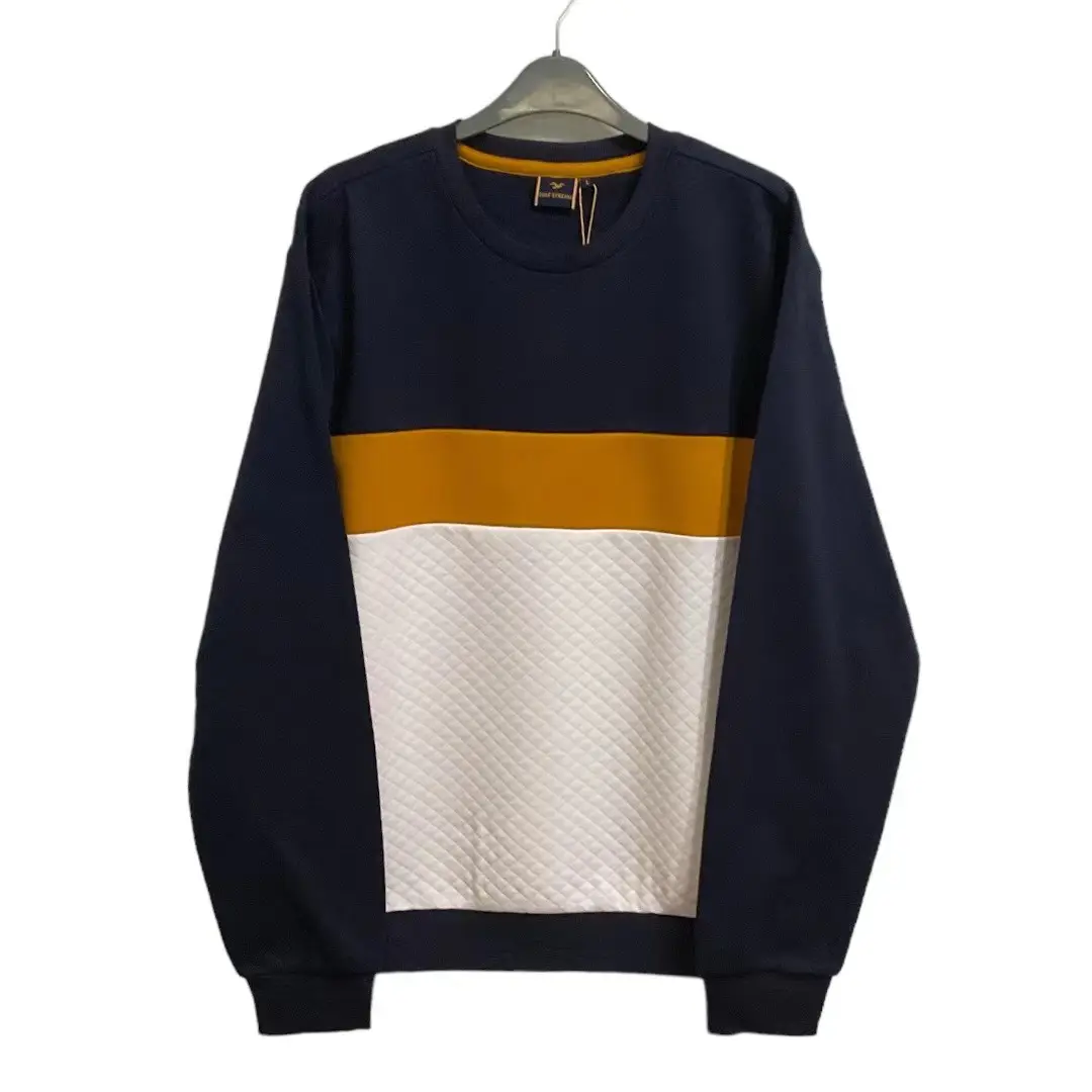 MENS POLY FLEECE PANELLED CREW NECK PULLOVER 2023 SS