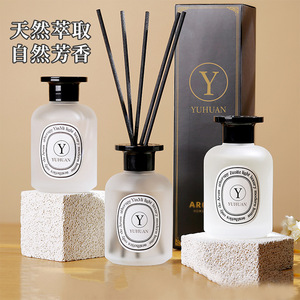 Yuhuan <b>Reed</b> <b>Diffuser</b> 100Ml Alcohol Free Long Lasting Deodorize Home Fragrance Aromatherapy Cylinder Glass Bottle - Product Image 4