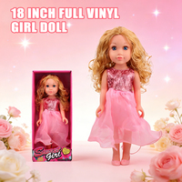 Poupée en vinyle de 18 pouces, corps de poupée reborn réaliste et mignon en silicone souple, ensemble de mode pour fille, poupée pour jouer à la maison