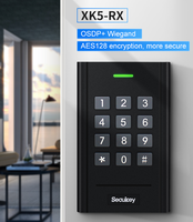 Lecteur de cartes RFID 125KHz et 13.56MHz, protocole Wiegand/RS485/OSDP, cryptage AES128, système de contrôle d'accès aux portes par carte et clavier PIN