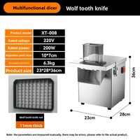 Machine Électrique Professionnelle Multi-Fonctions en Acier Inoxydable pour Couper les Légumes en Frites, Dés et Bandes pour la Restauration