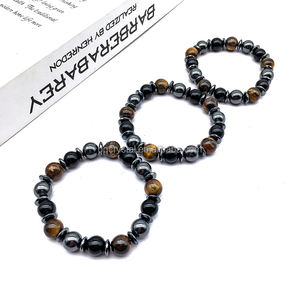 Bracelet Triple <span class=keywords><strong>Protection</strong></span> en Cristal Naturel <span class=keywords><strong>de</strong></span> Haute Qualité : Œil <span class=keywords><strong>de</strong></span> Tigre, <span class=keywords><strong>Pierre</strong></span> Énergétique Guérisseuse, <span class=keywords><strong>Obsidienne</strong></span> et Hématite pour DIY - Product Image 6