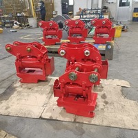 Attache rapide hydraulique Powertilt Martin M03 M10 de 3 à 33 tonnes avec entraînement pivotant