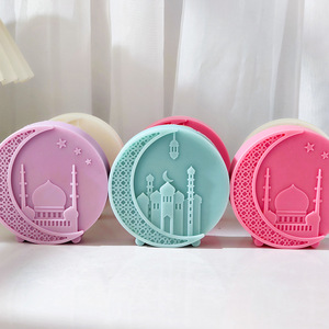 Mosquée ronde lune Silicone <span class=keywords><strong>moule</strong></span> à la main savon Art maison aromathérapie bougie décoration <span class=keywords><strong>Eid</strong></span> <span class=keywords><strong>Mubarak</strong></span> Raramadan gâteau <span class=keywords><strong>chocolat</strong></span> <span class=keywords><strong>moule</strong></span> - Product Image 5