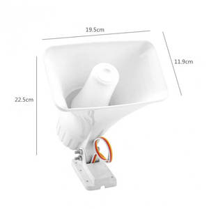 Altoparlante a Tromba 30W 12V in Materiale ABS, Allarme Antifurto per Interni ed Esterni, Sirena a Doppio Tono, <span class=keywords><strong>Protezione</strong></span> Domestica - Product Image 4