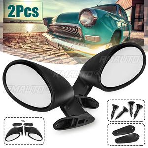 Rétroviseurs latéraux universels L+R Racing California, style rétro, finition noir mat, compatibles avec les motos, pièces détachées. - Product Image 1