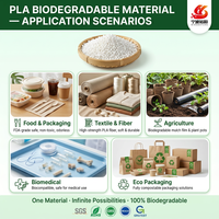 Granulés de PLA biodégradable de qualité industrielle et médicale à indice d'indice de fluidité élevé pour l'extrusion, le soufflage de film, le moulage par injection et l'industrie alimentaire
