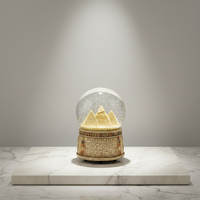 Maßgefertigte Schneekugel mit Ägyptischer Pyramide als Souvenir-Geschenk, 100mm Wasserkugel mit Handbemaltem Künstlerischem Design, Marke ZY
