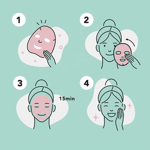 Masque de soins pour la peau coréen, éclaircissant, hydratant, logo OEM, vente en gros, usine cosmétique, vert, coréen, 5 pièces - Product Image 4