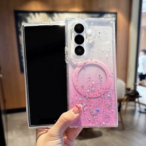 Funda Transparente con Lentejuelas y Estrellas Brillantes para <span class=keywords><strong>Samsung</strong></span> Galaxy Z <span class=keywords><strong>Fold</strong></span> 7 6 5 4 <span class=keywords><strong>3</strong></span>, Carga Inalámbrica, Magnética, con Degradado de Color - Product Image 2