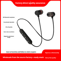 Headset Bluetooth Neckband Magnetik Langsung dari Pabrik, Earphone Olahraga In-Ear, Hadiah Custom