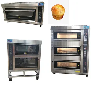 Bakery Industrial economical type 2 Layers 4 Trays Gas deck oven for pizza making