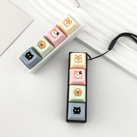 Custom Keycap Keychain Factory Wholesale Any UV Printing Keyboard Keychain Mechanical Keyboard Switch Fidget Promotional Gift