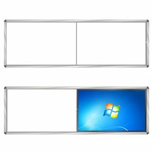 Sistema de <span class=keywords><strong>Pizarra</strong></span> Deslizante para Ahorrar Espacio en el Aula, Combina una <span class=keywords><strong>Pizarra</strong></span> Blanca de Tamaño Personalizado y una <span class=keywords><strong>Pizarra</strong></span> Negra de Acero - Product Image 1