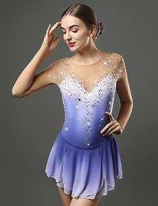 LIUHUO — robe de skate, style <span class=keywords><strong>tutu</strong></span>, maille, manches longues, couleur chair, tenue de spectacle pour enfants, bon marché, - Product Image 5