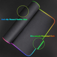 Chargeur sans fil 15W, tapis de souris de jeu antidérapant en caoutchouc, éclairage LED RVB, surface imperméable, personnalisable via sublimation CMYK