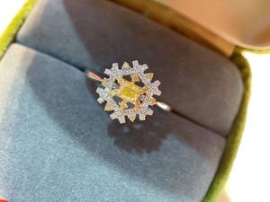 Nhẫn Kim Cương Tự Nhiên Thật 18K Nhẫn Vàng Nữ Cưới Nhẫn Kim Cương Bướm Thiết Kế Sống Động Nhẫn Vàng Hồng 18K - Product Image 4