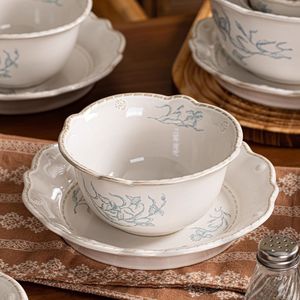 Quality Choice Porcelain <b>Dinnerware</b> Sets Vintage Style Wholesale Ceramic Tableware Dishwasher Safe Eco-Friendly Portable - Product Image 6