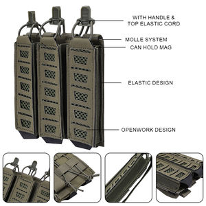 Bolsa Táctica Rápida para Cargadores con Sistema Molle, Correas Elásticas de Retención para Chaleco de Caza y Plataforma de Pecho con Tecnología de Gancho y Bucle - Product Image 4