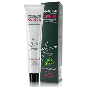 Shampoo <span class=keywords><strong>Colorante</strong></span> Professionale OEM per <span class=keywords><strong>Capelli</strong></span>, Nero Permanente Senza Ammoniaca, Marrone Scuro a Lunga Durata con Olio d'Oliva ed Erbe - Product Image 1