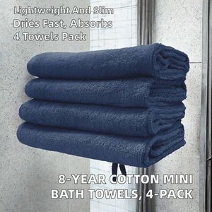 Toalla de baño de 8 años de duración, 40x100cm, 100% algodón, de secado rápido, altamente absorbente, ligera, para uso comercial, juego de toallas de mezclilla que ahorra espacio - Product Image 2