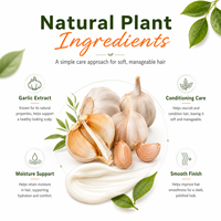 Kit de Soins Capillaires Naturels à l'Ail 900ml pour Cheveux Afro 4C : Shampoing, Après-Shampoing, Masque et Huile Hydratants Profonds pour Fortifier