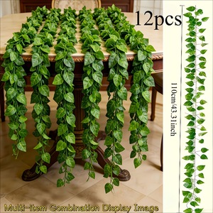 Ning Chen Artificial Ivy Vines Silk Plant <b>Wall</b> Hanging Greenery <b>Decor</b> Country Style Natural Look - Product Image 5