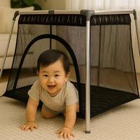 Multifunktionales Baby-Spielbett mit Moskitonetz, Abnehmbares Reisebett, Luxuriöse Hochwertige Babywiege, Schlafbett für Babys