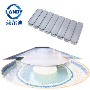 ผ้าคลุมสระว่ายน้ำอัตโนมัติ Landy วัสดุ PC ควบคุมด้วยรีโมทไฟฟ้า พร้อมทุ่นลอยนิรภัย สำหรับสระว่ายน้ำกลางแจ้ง - Product Image 3