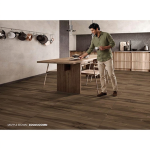 Azulejos de Porcelana con Efecto Madera de Olivo 600x1200mm Acabado Glaseado para Pisos y Paredes Interiores Modernos - Product Image 4