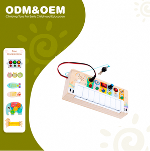 Tastiera Elettronica Multifunzionale Montessori in Bambù per Bambini, 12 Scale, Set da 6 Pezzi, Giocattolo Educativo per Diventare Musicisti - Product Image 1