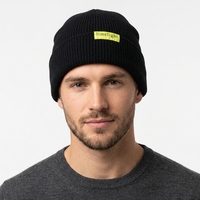 Bonnet d'hiver tricoté unisexe en acrylique 100% avec revers, broderie de haute qualité, personnalisable avec lettres et logo, idéal pour le voyage