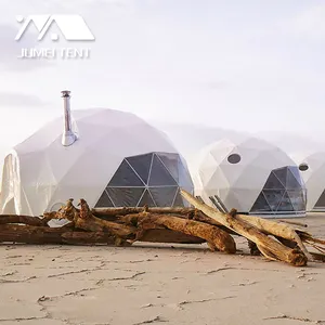 Dia 6M 7M 8M Kubah Bulat Kolam Keluarga Berkemah Tenda Dome dengan Dapur dan Kamar Mandi