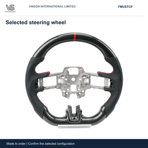 Volante de Fibra de Carbono para Ford Mustang, Configuración Seleccionada con Centro Abierto FMUSTCF - Product Image 1