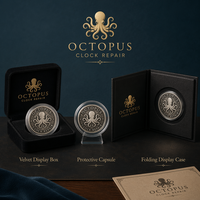 Pièce commémorative 3D personnalisée en relief, pièce de défi steampunk Octopus Clock Repair, cadeau souvenir, vente en gros, usine OEM ODM