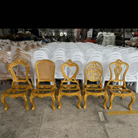 Chaise Louis en résine empilable imitation bois, pour hôtel, banquet, mariage, événement, chaise en résine détachable
