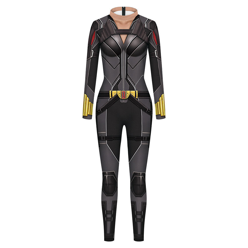 Vendita calda donna donna vedova film Deluxe tuta donna nera vedova Costume  per Halloween| Alibaba.